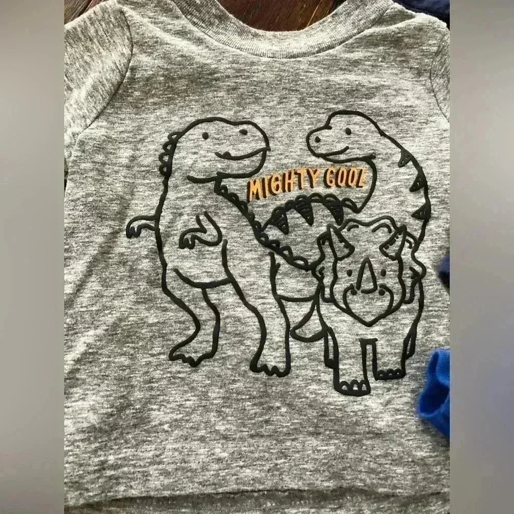 Bundle x3: Carter’s Boys 3M Long-Sleeve T-Shirts - Dinosaurs & Dogs - NWOT!!